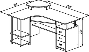 Компьютерный стол с 224.